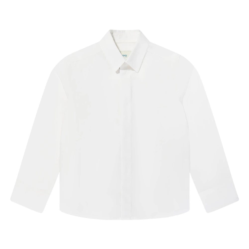 Fendi Boys White Logo Shirt For