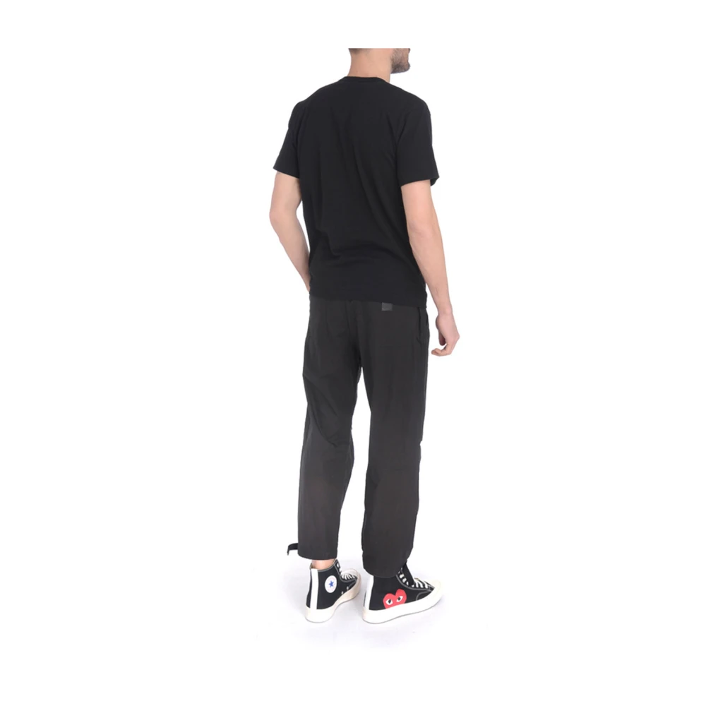 Comme des Garçons Play Zwarte Gebreide Hart Geborduurde T-shirt Black Heren