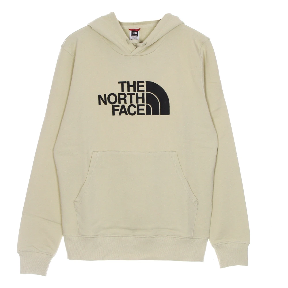 The North Face Men's Beige Lightweight Hooded Sweatshirt With Kangaroo Pocket