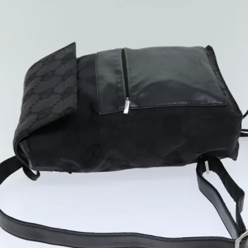 Gucci Vintage Pre-owned Canvas backpacks Black Dames