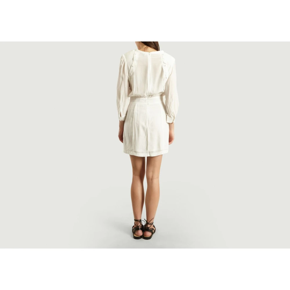 IRO Witte Viscose Shade Jurk White Dames