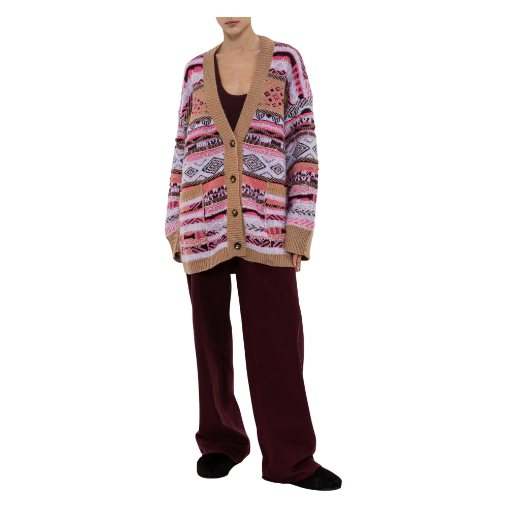 Laneus Cardigan Fantasia Jacquard Multicolor Dames