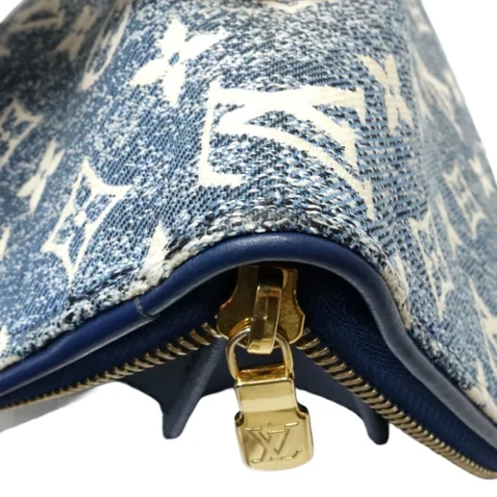 Louis Vuitton Vintage Pre-owned Denim wallets Blue Dames