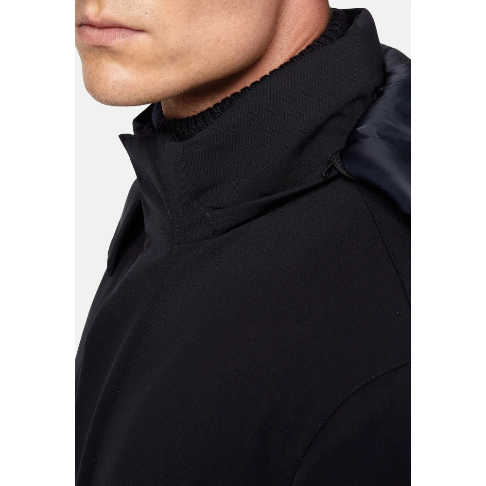 Boggi Milano Parka van technisch gevoerd materiaal Blue Heren