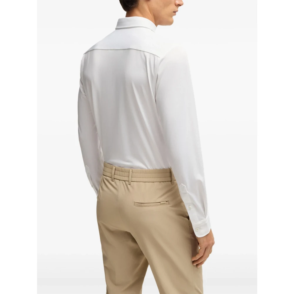 Hugo Boss Stretch shirt in 'P-Roan' stijl White Heren