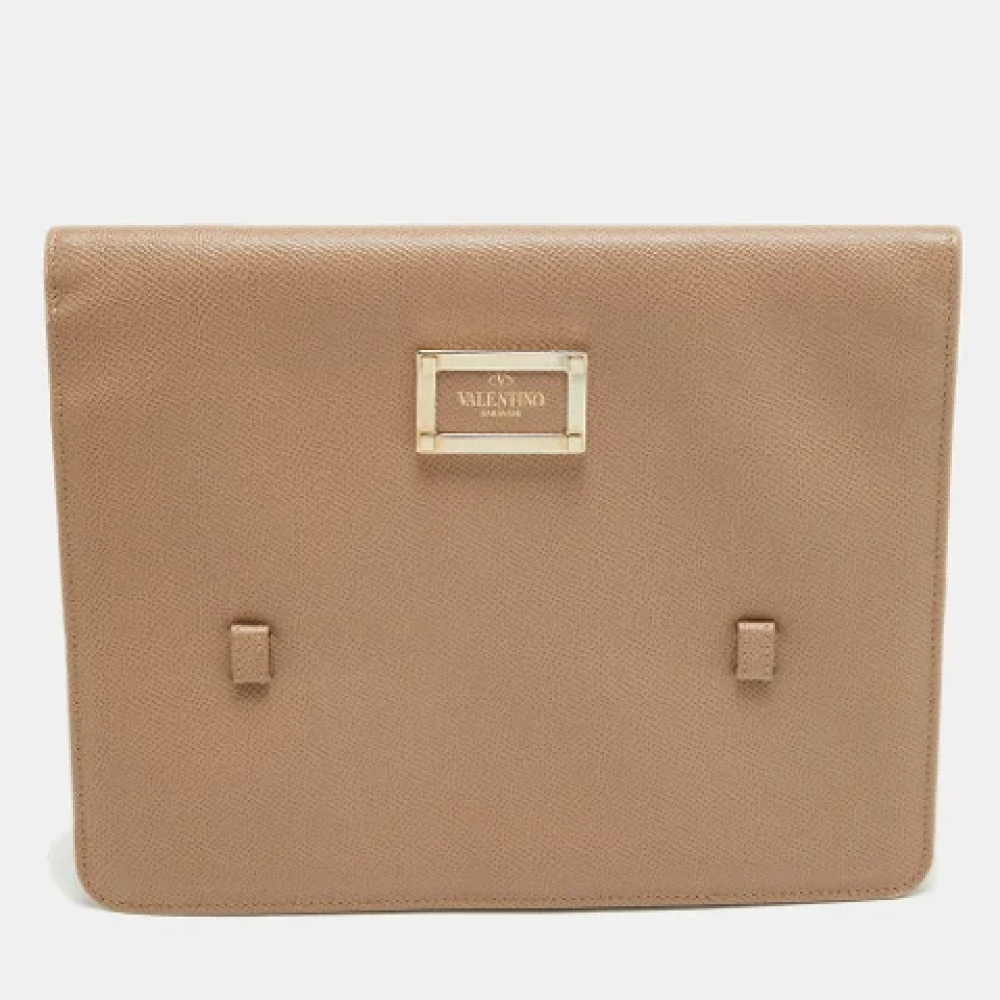 Valentino Vintage Pre-owned Leather home-office Beige Dames