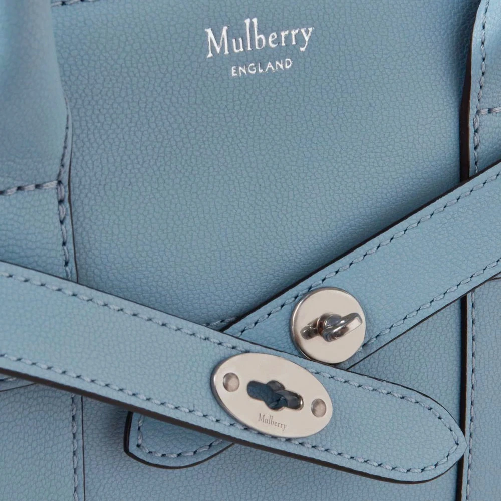 Mulberry Mini Zipped Bayswater Schoudertas Blue Dames