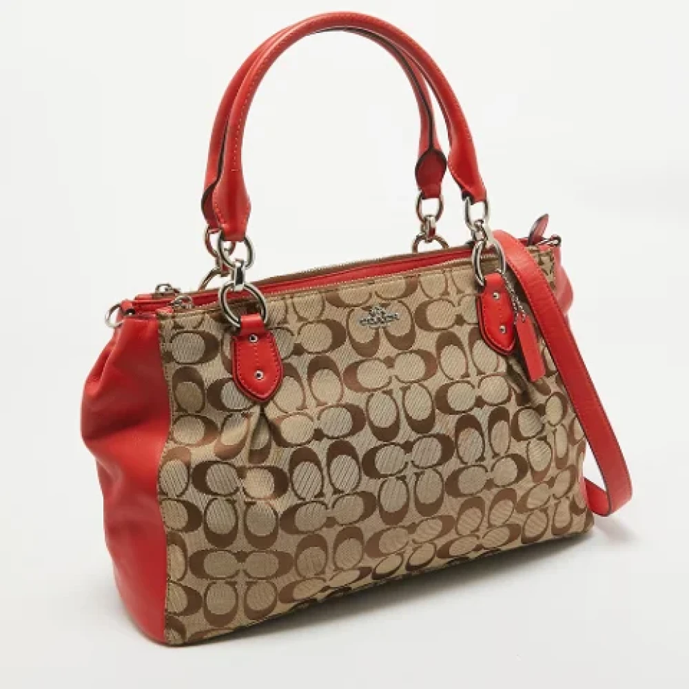 Coach Pre-owned Canvas totes Red Dames