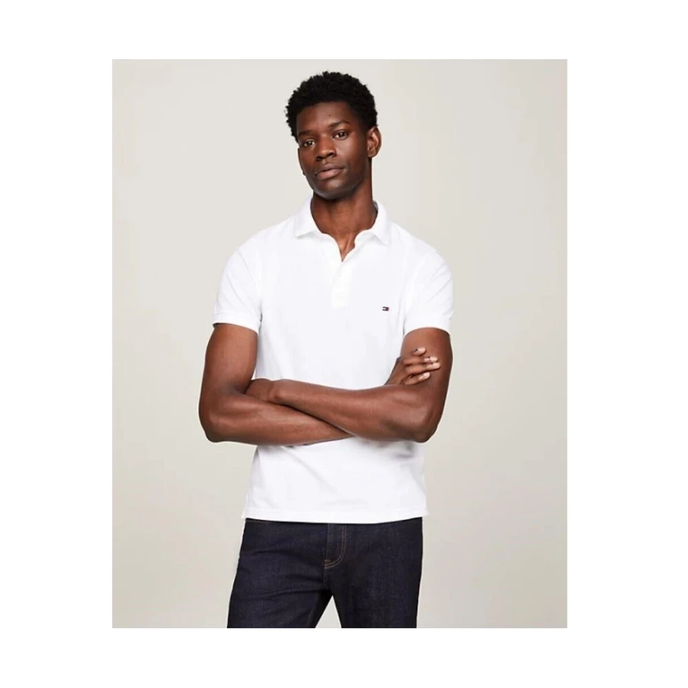 Tommy Jeans Witte Slim Fit Polo White Heren