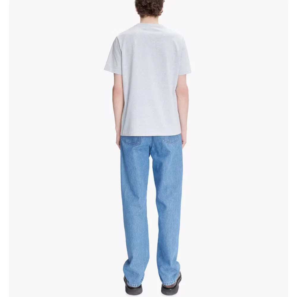 A.p.c. Vintage Logo Print Biologisch Katoenen T-shirt White Heren