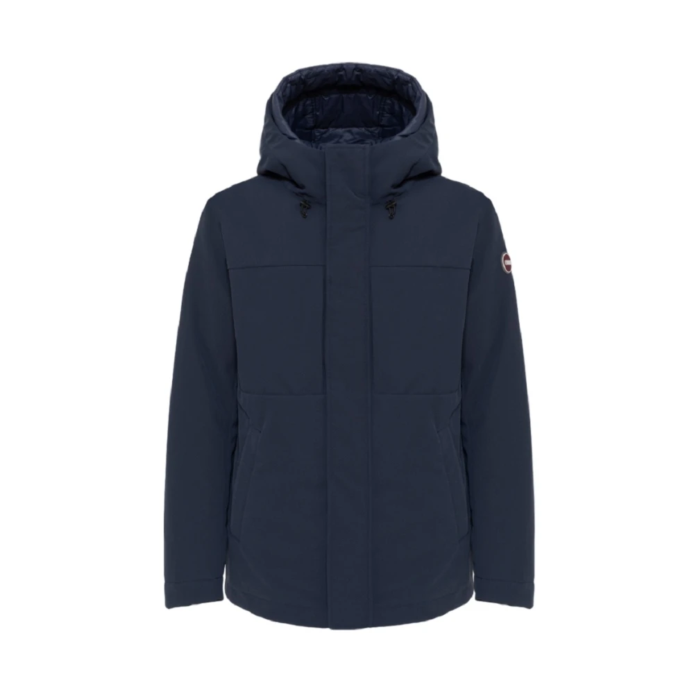 Colmar Blauwe Extra Slim Hooded Winterjas Blue Heren