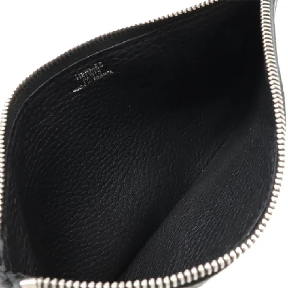 Hermès Vintage Pre-owned Leather wallets Black Dames