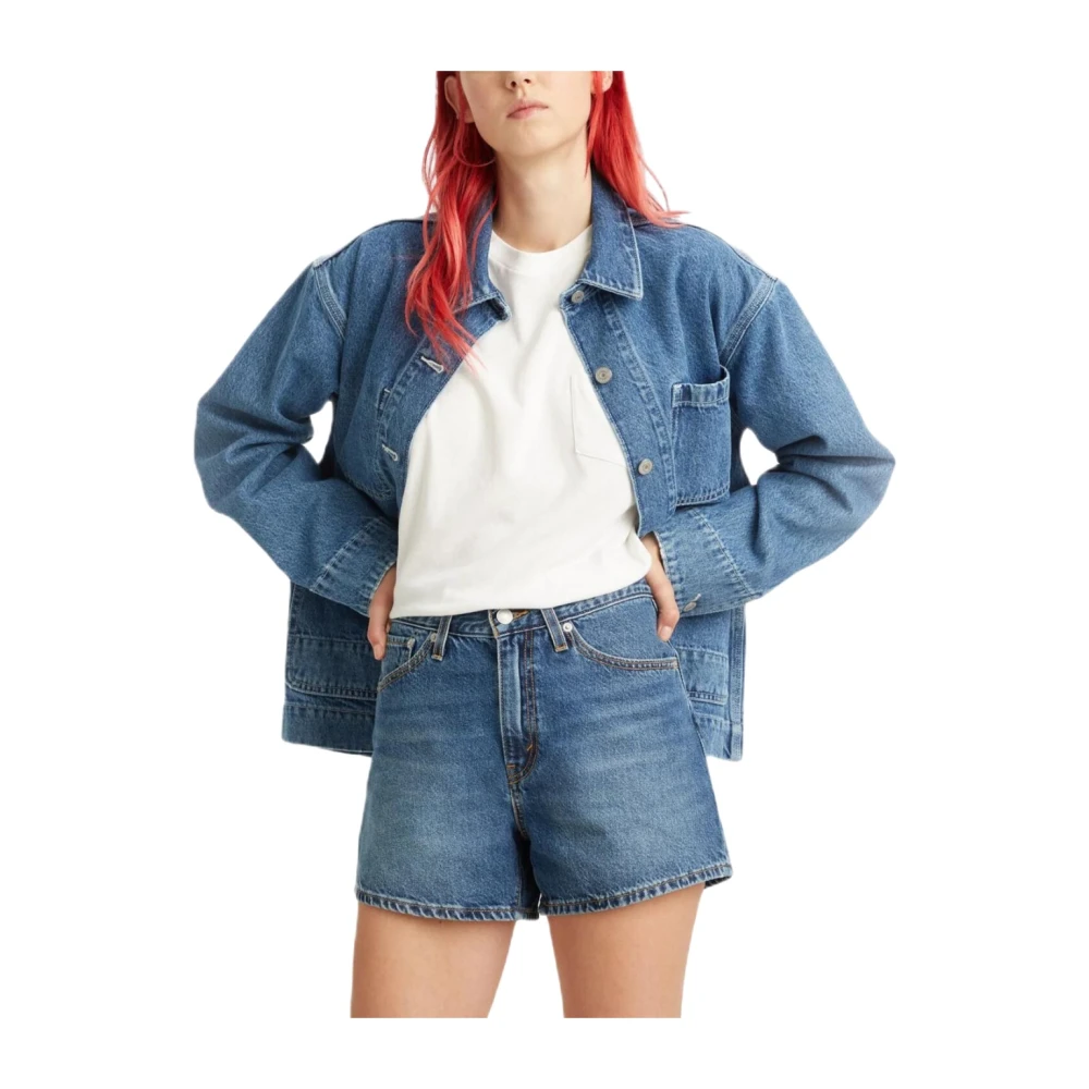 Levi's Vintage Mom Shorts Blue Dames