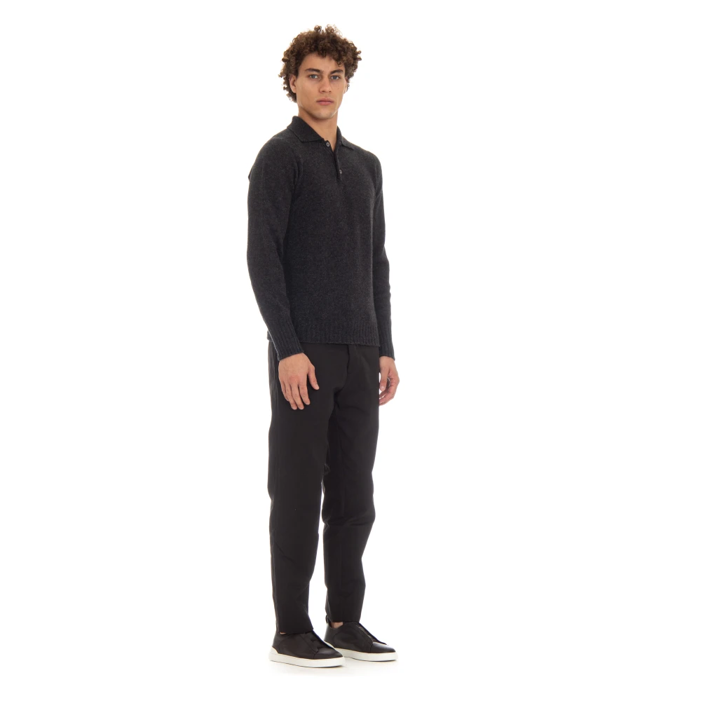 Drumohr Polo Sweater Grijs Gray Heren