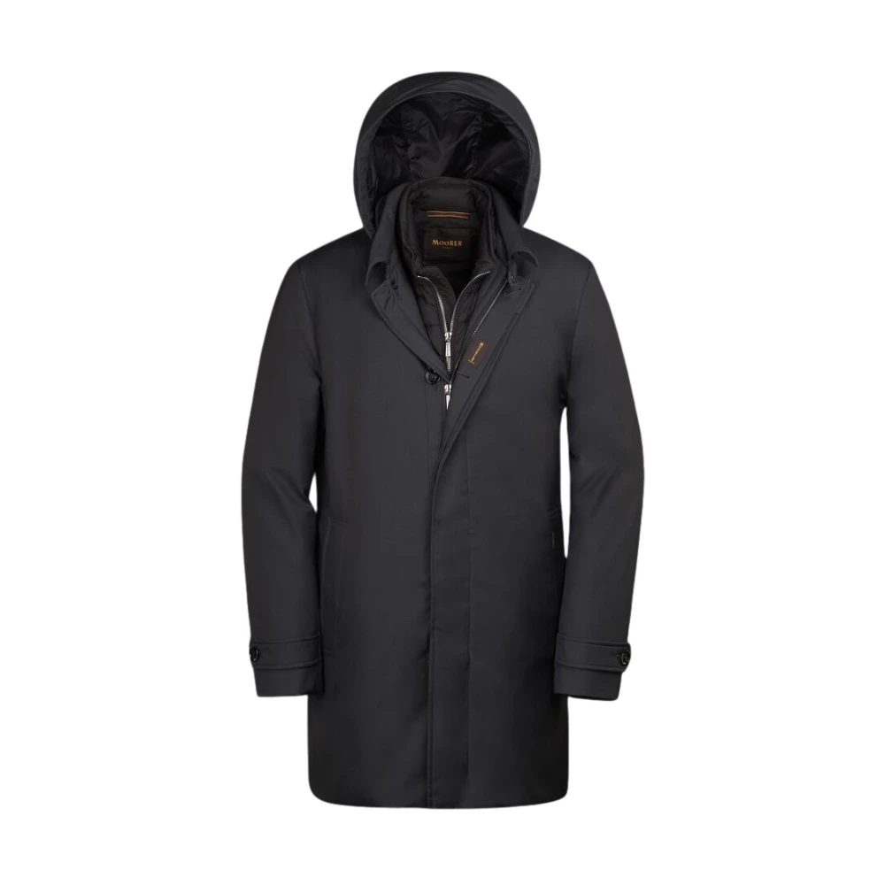 Moorer Men's Gray Parkas, M, Elson Coat