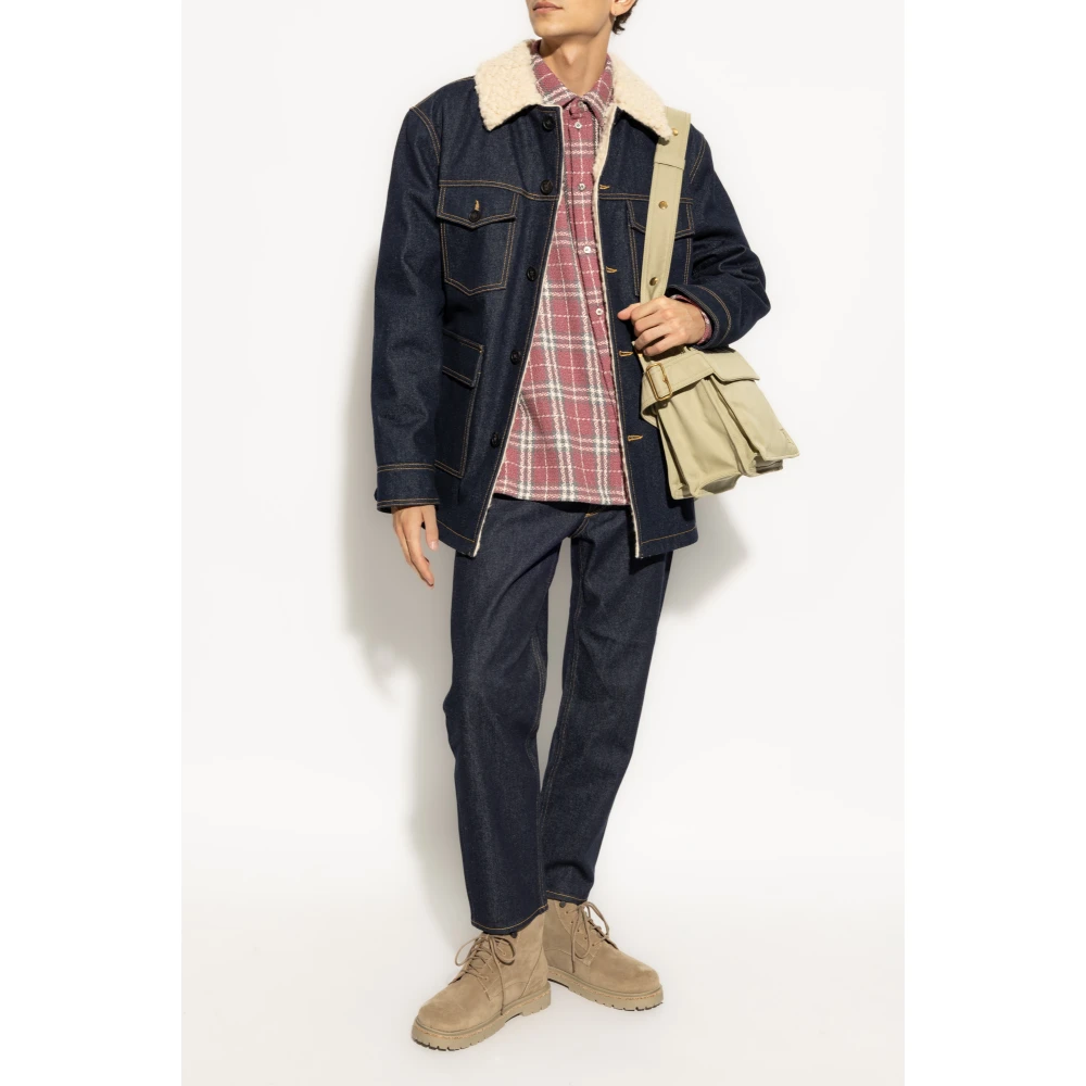 Golden Goose Geruit patroon overhemd Pink Heren