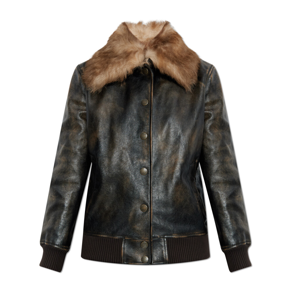 【レアモデル‼️】DOLCE&GABBANA　マスクラットファージャケット【M】 SS2002 Dolce & Gabbana Multi-Zip Leather Jacket Would you