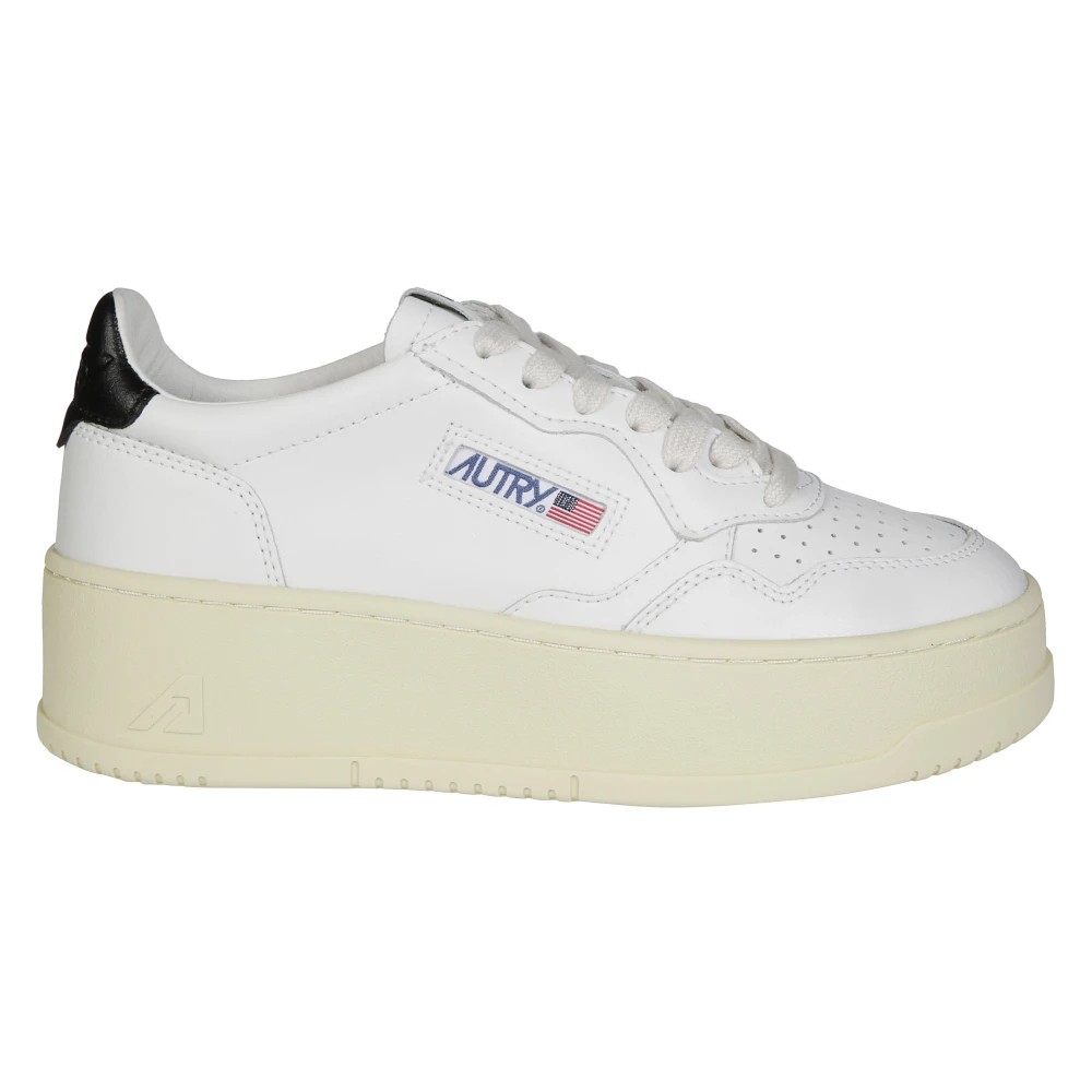 Autry Platform Läder Sneakers White, Dam