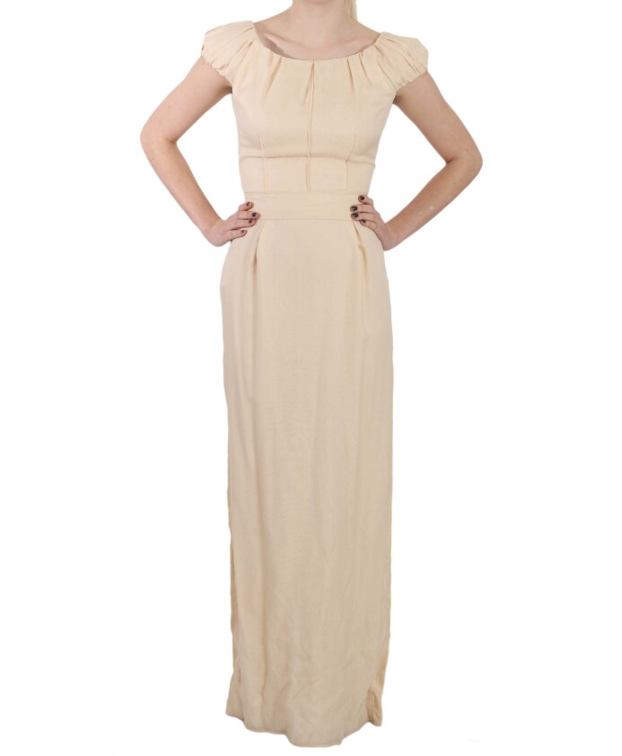 robe-elegante-en-soie-avec-manches-garterized