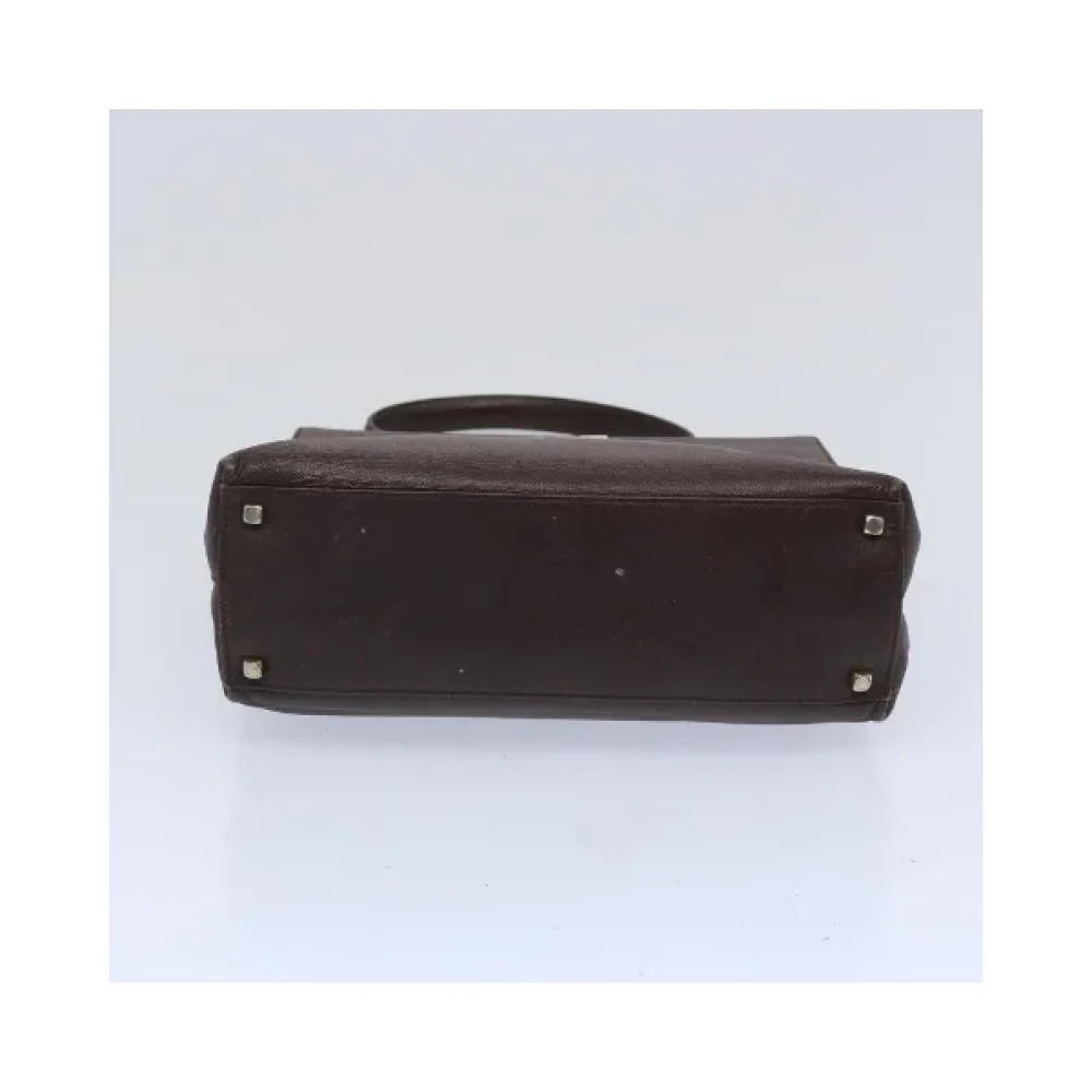 Salvatore Ferragamo Pre-owned Leather handbags Brown Dames