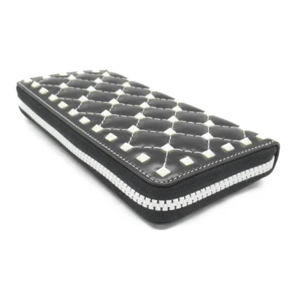 Valentino Vintage Pre-owned Leather wallets Black Dames