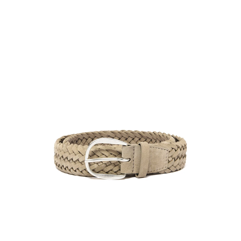 Orciani Men's Beige Belts, 105 Cm, Cintura Intrecciata In Camoscio Plot