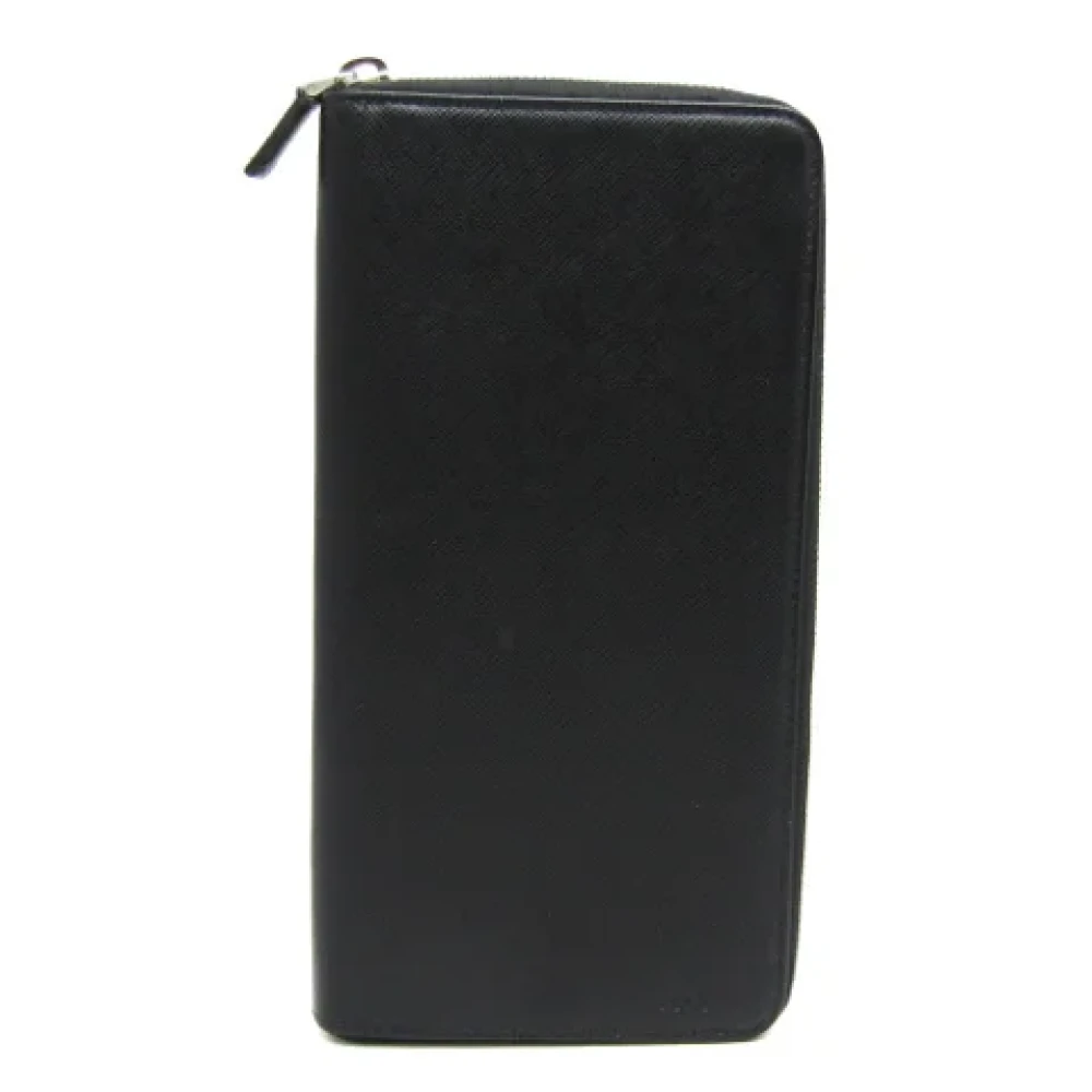 Prada Vintage Pre-owned Leather wallets Black Dames