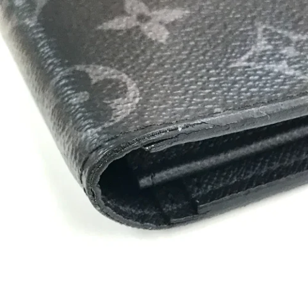 Louis Vuitton Vintage Pre-owned Cotton wallets Black Dames