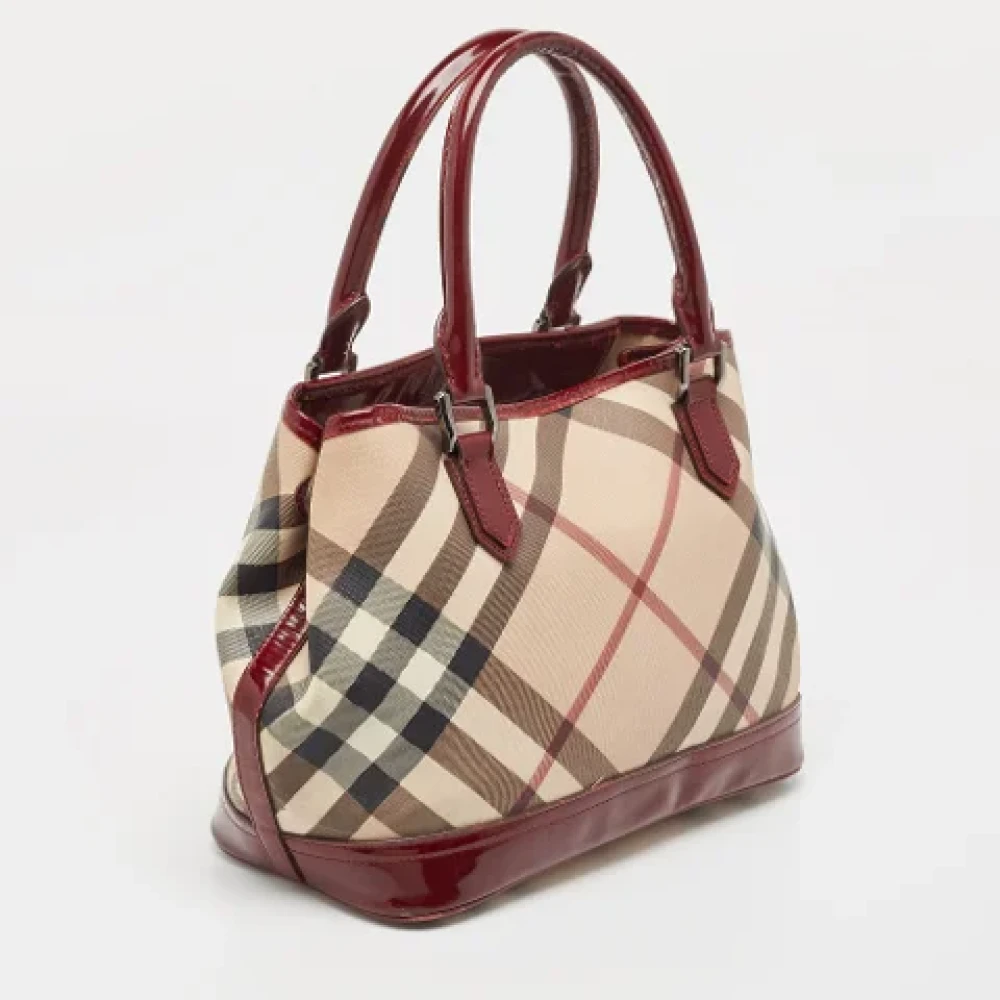 Burberry Vintage Pre-owned Leather totes Red Dames
