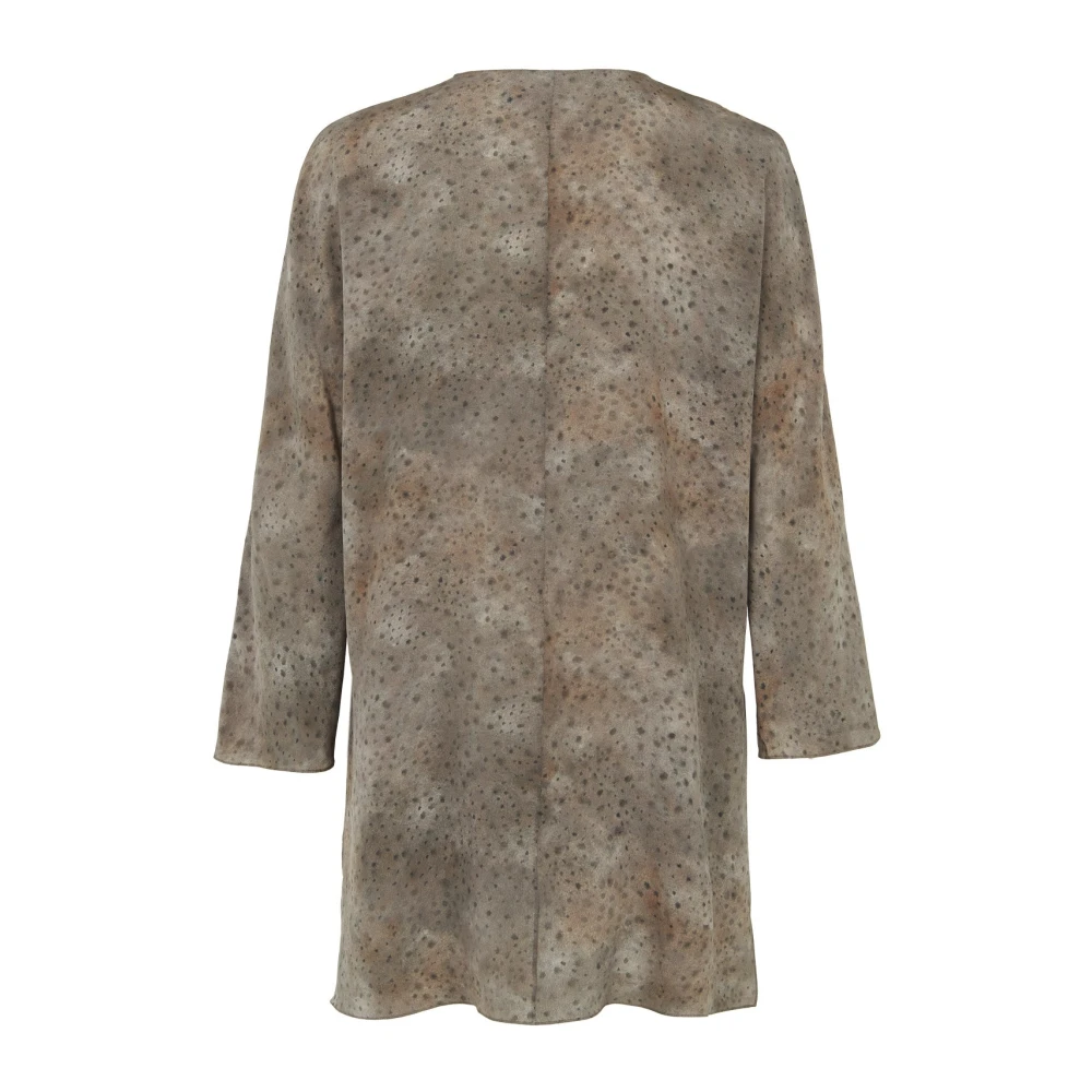 Cortana Zijden Dejavu Print Blouse Gray Dames