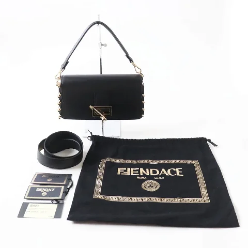 Fendi Vintage Pre-owned Leather handbags Black Dames