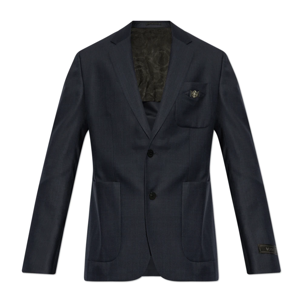 Versace Wollen blazer Blue Heren