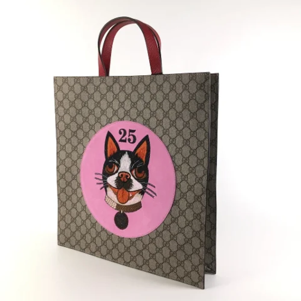Gucci Vintage Pre-owned Canvas gucci-bags Beige Dames