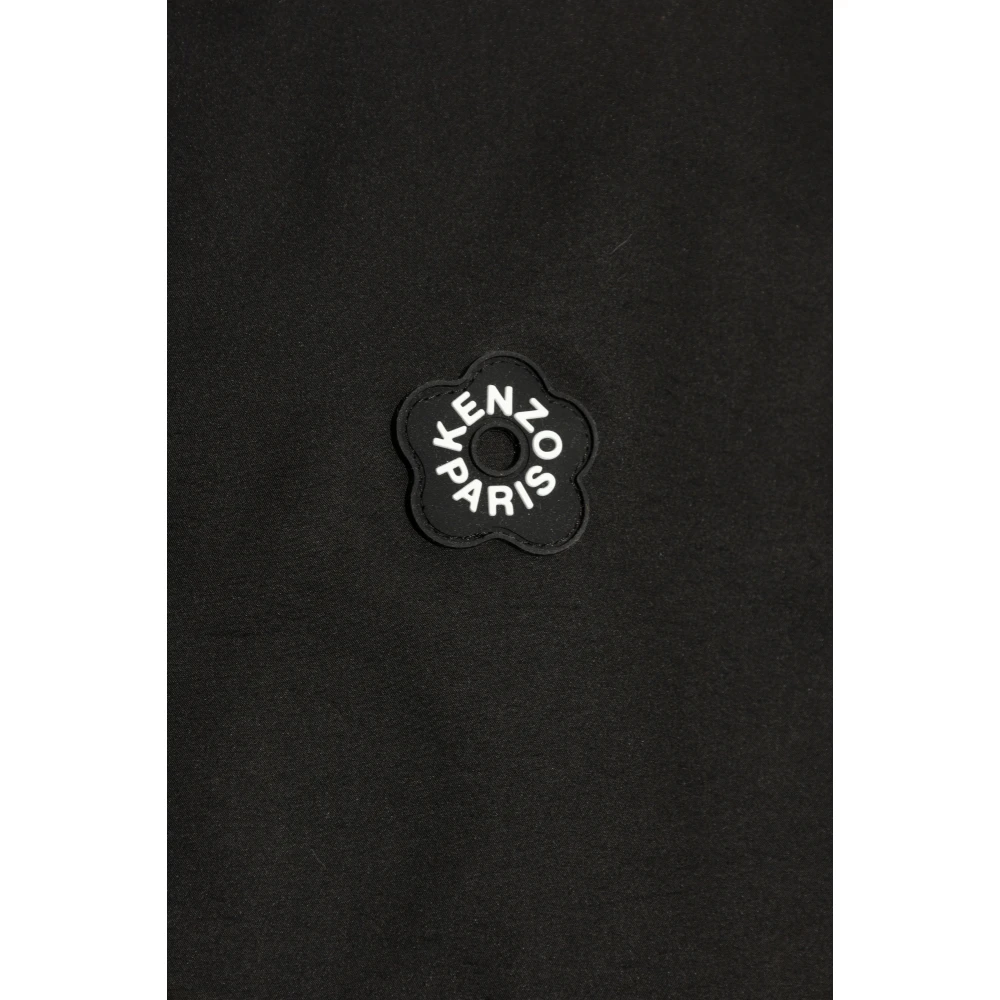 Kenzo Staande Kraag Jas Black Heren