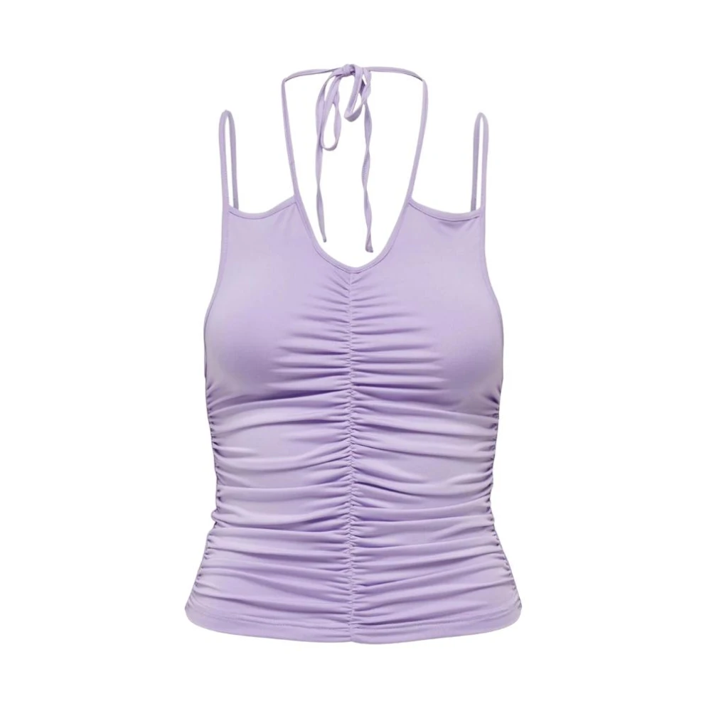 Only Women's Purple Ruffle Sleeveless Top - Sleeveless Tops - M - Tops