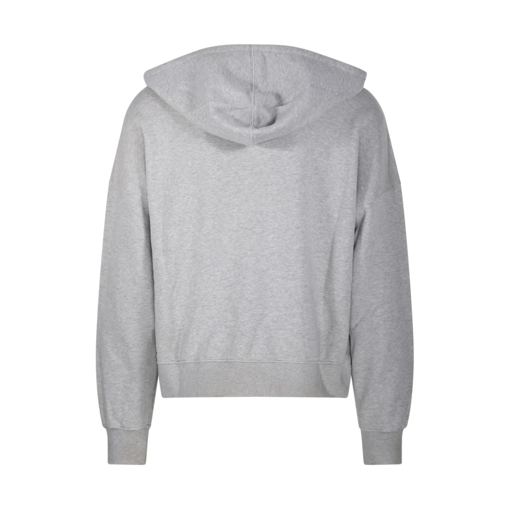 Golden Goose Vintage Ribgebreide Hoodie Sweatshirt Gray Heren