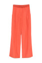 brunt-oranje-elastische-taille-broek