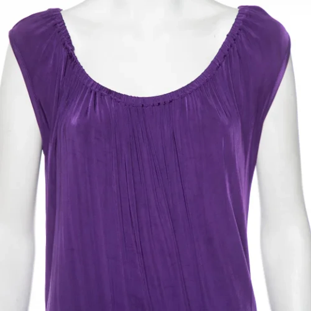 Armani Pre-owned Knit dresses Purple Dames