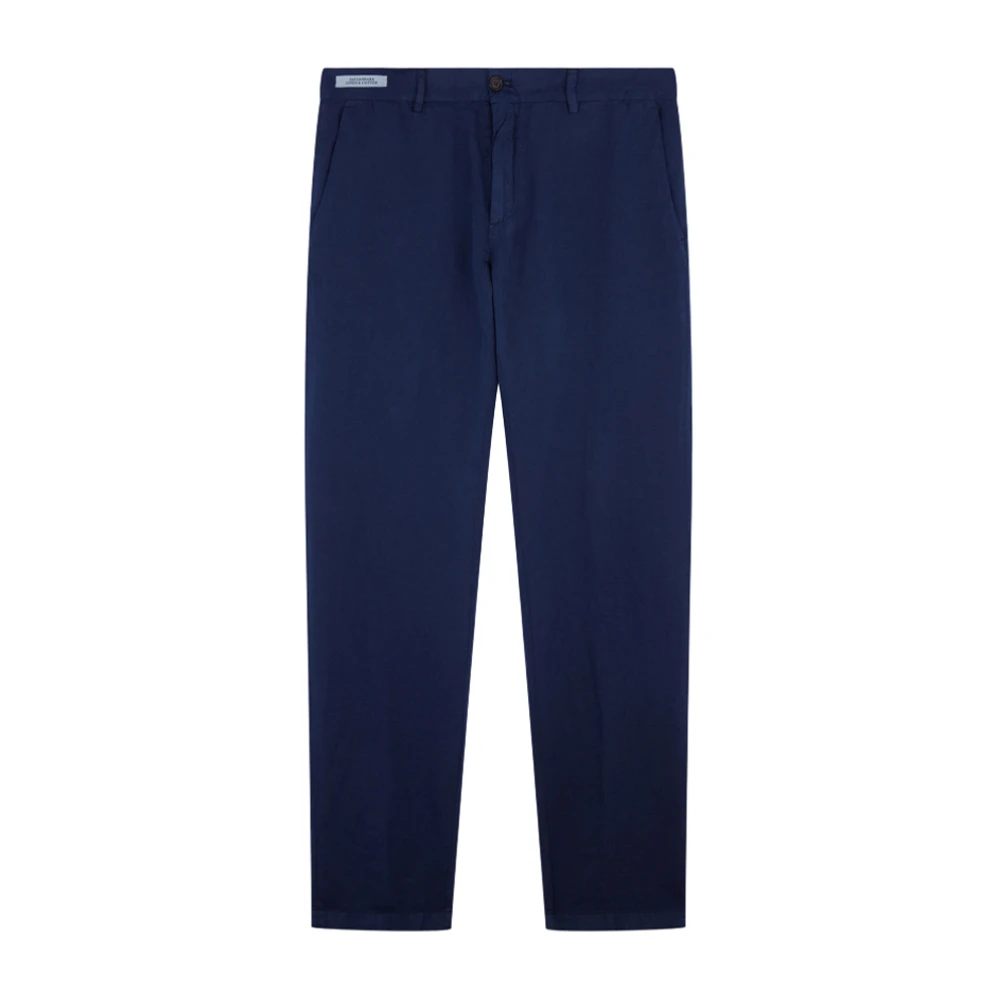 Paul & Shark Men's Blue Chino Trousers In Linen And Cotton, Chinos, M, Trousers