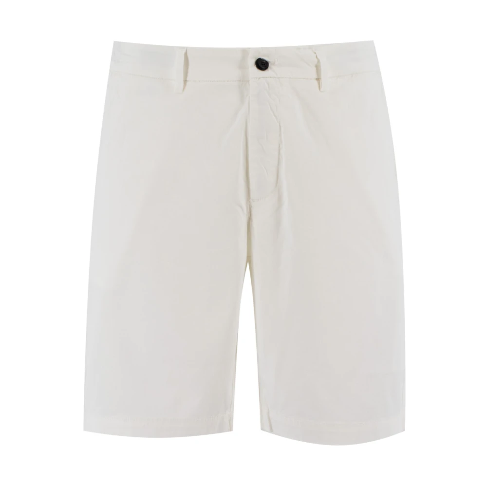 Eleventy Mannelijk Wit Korte Broeken Heren, W34, Katoen, Tailored Shorts