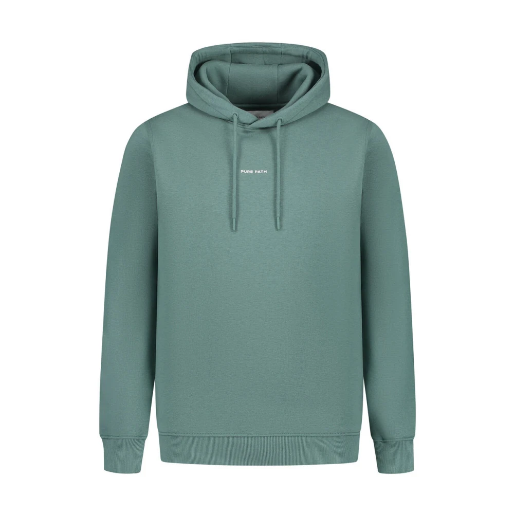 PURE PATH Heren Truien & Vesten Hoodie With Front And Triangle Back Print Groen