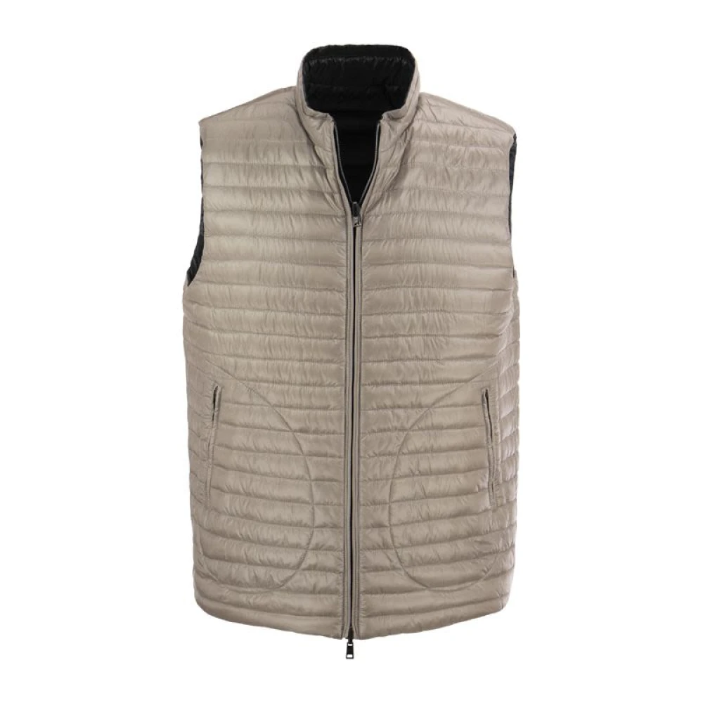 Herno Omkeerbaar Ultralicht Nylon Gilet Blue Heren