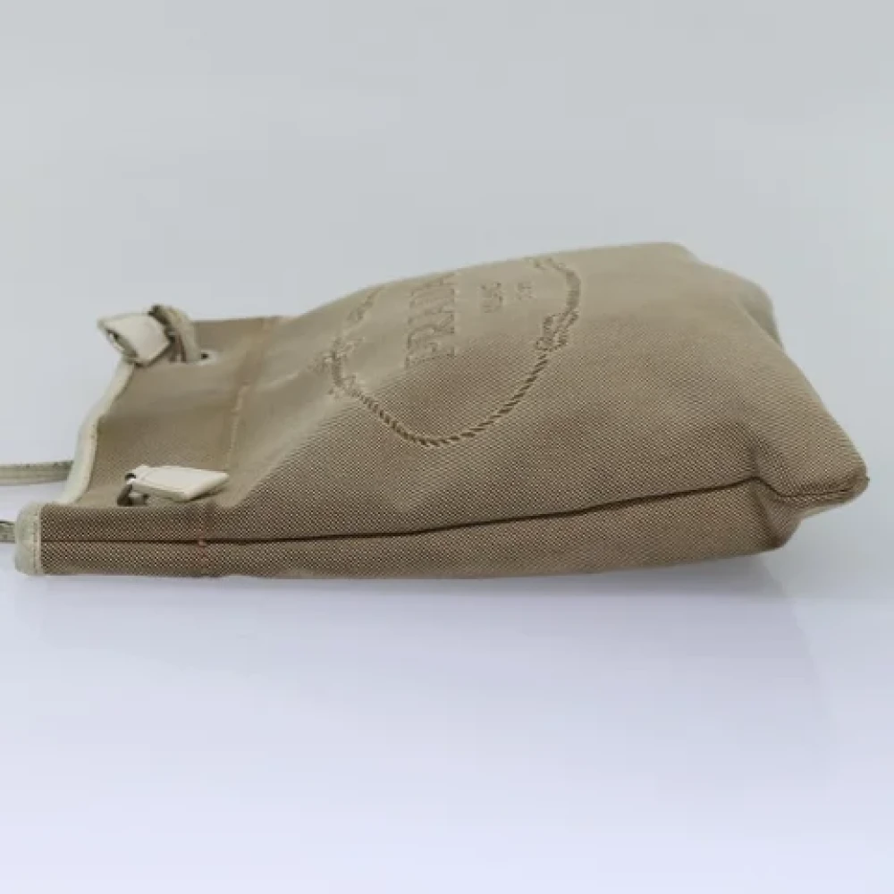 Prada Vintage Pre-owned Canvas prada-bags Beige Dames