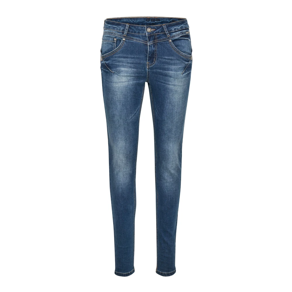 Cream Women's Blue Slim Fit Jeans, W27, Slim-Leg Rich Denim Jeans