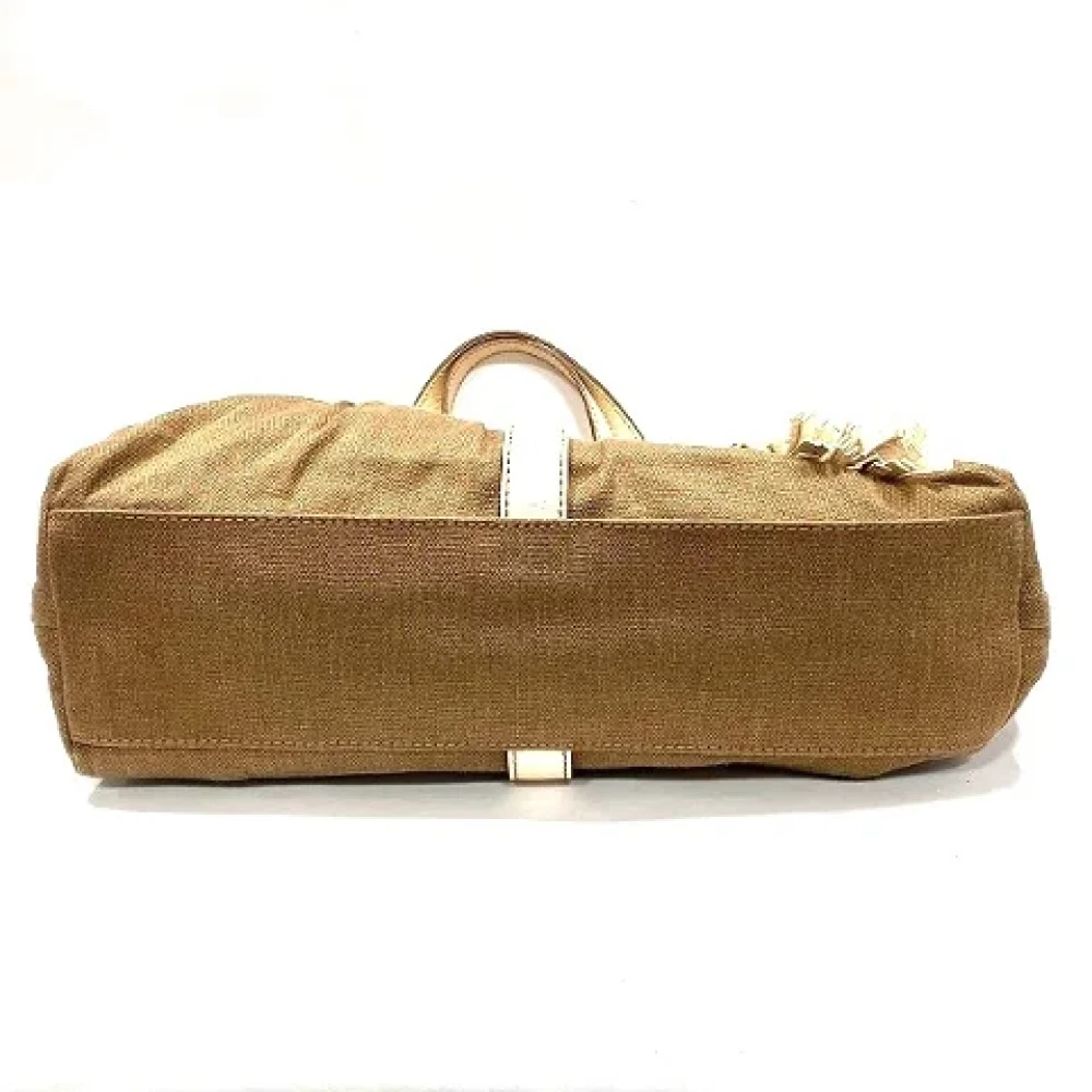 Celine Vintage Pre-owned Canvas handbags Beige Dames