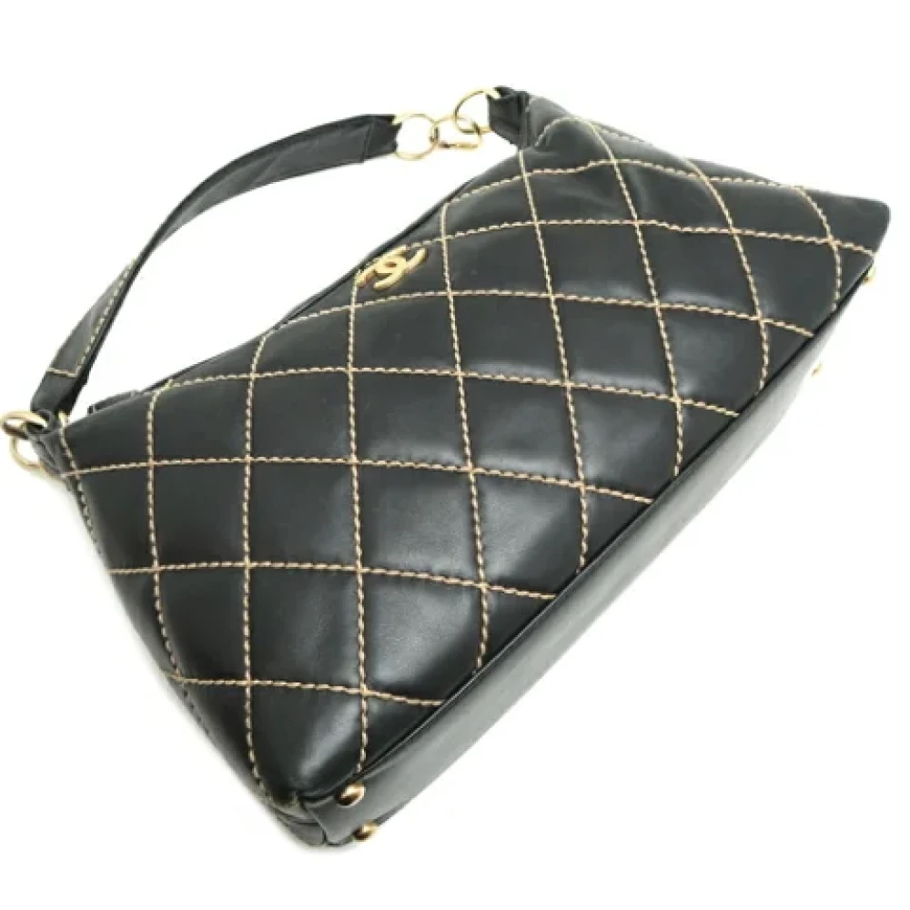 Chanel Vintage Pre-owned Leather handbags Black Dames