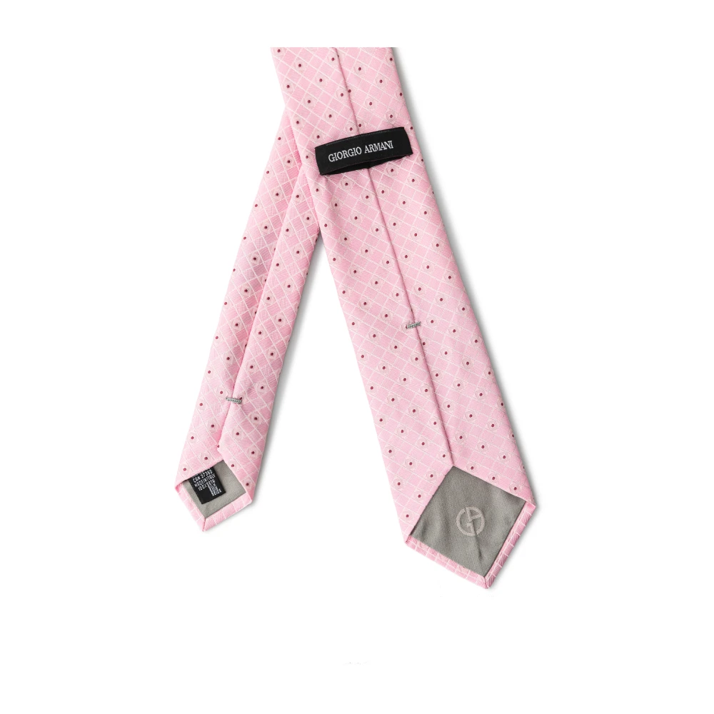 Giorgio Armani Roze Zijden Stropdas Pink Heren