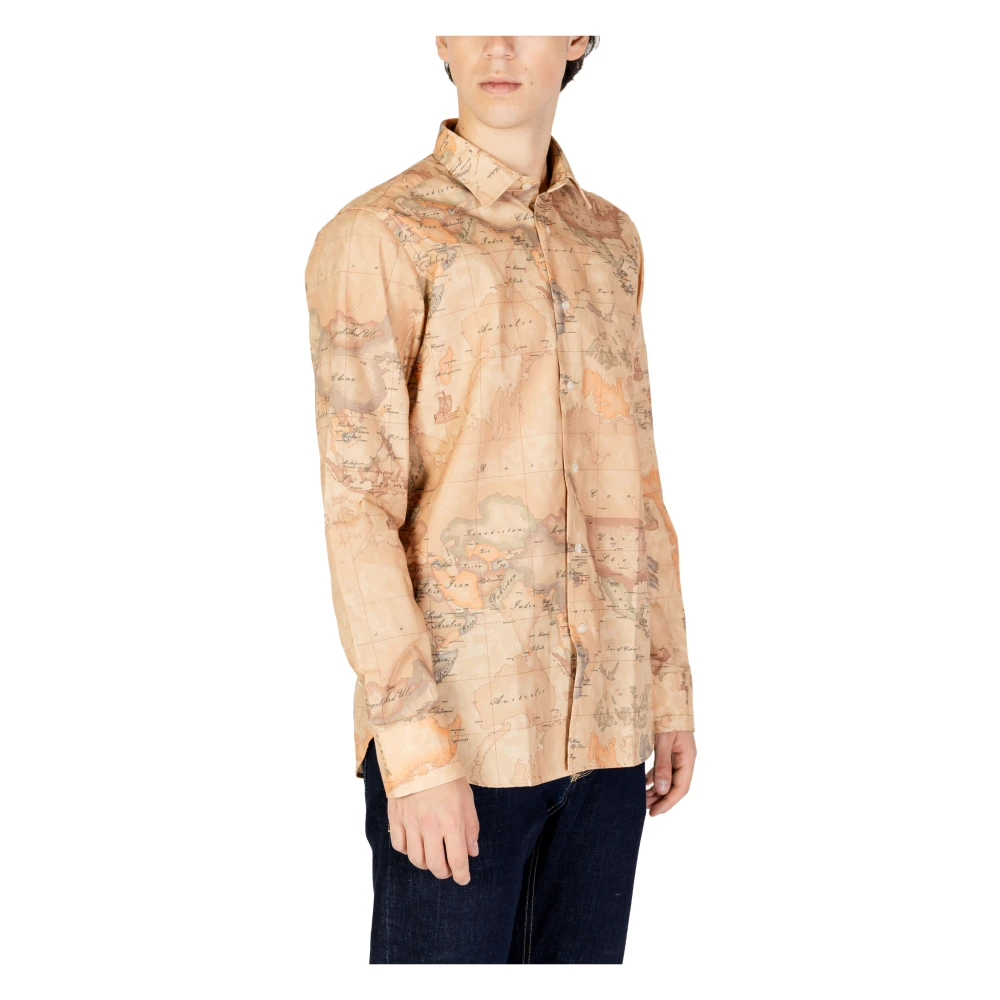 Alviero Martini 1a Classe Heren Overhemden Herfst Winter Collectie Beige Heren