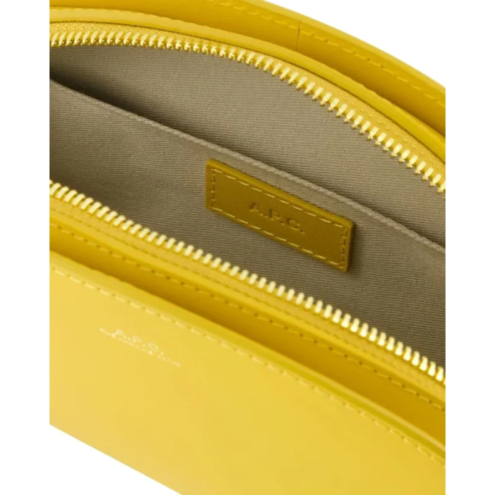 A.p.c. Leather shoulder-bags Yellow Dames