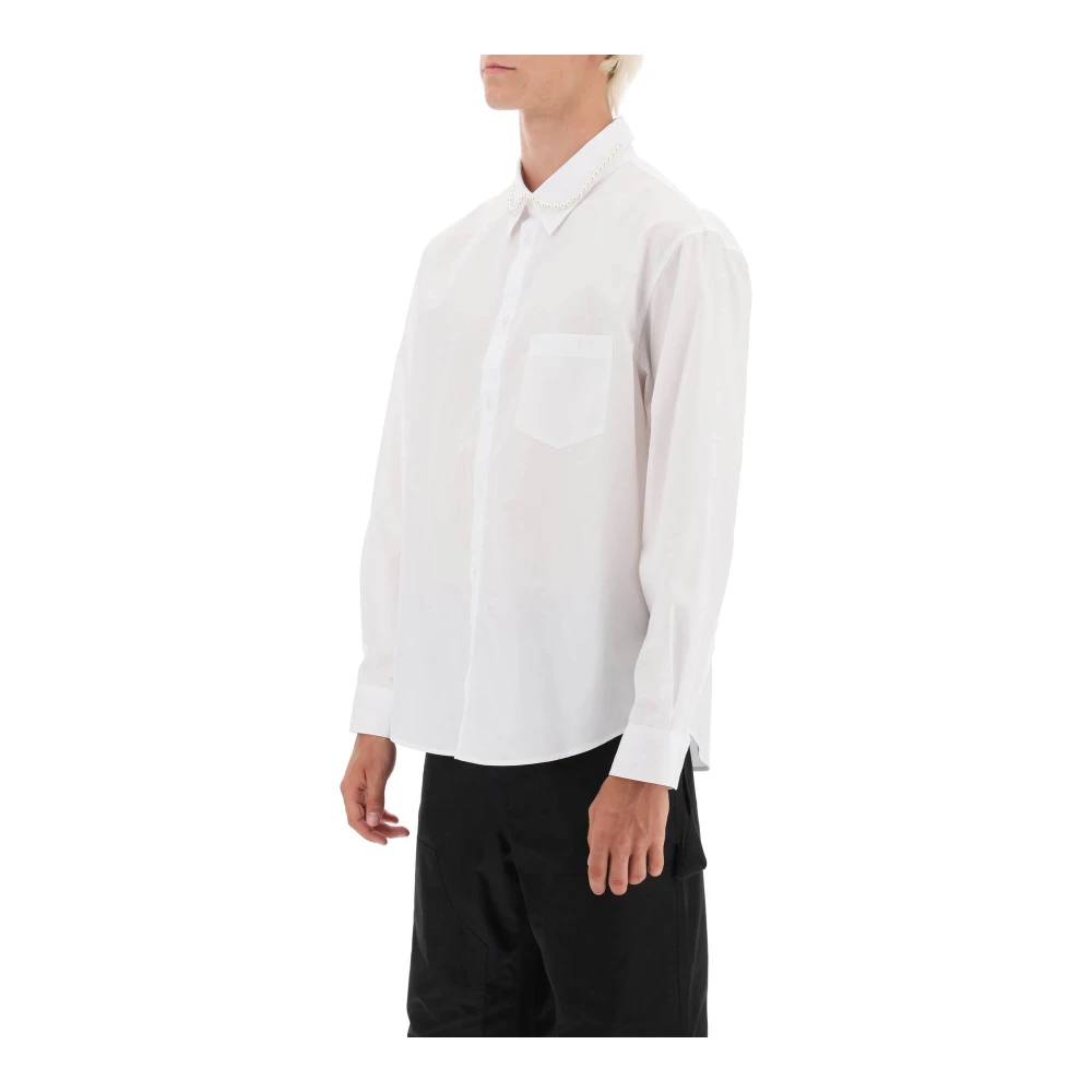 Simone Rocha Klassieke Shirt met Versierde Kraag White Heren